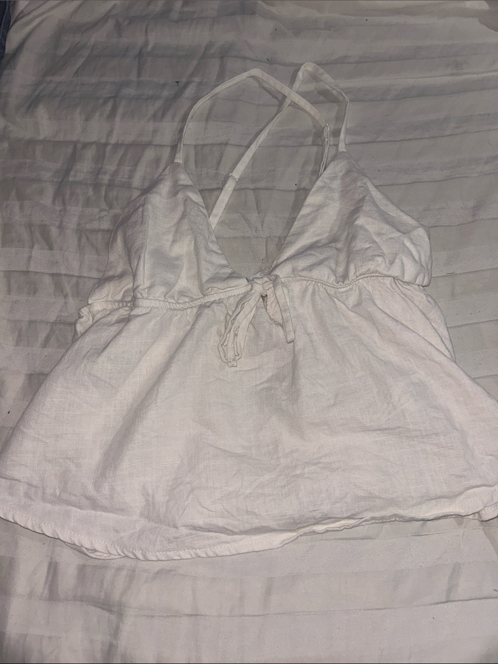 Ardene White Tie-Front Crisscross Camisole